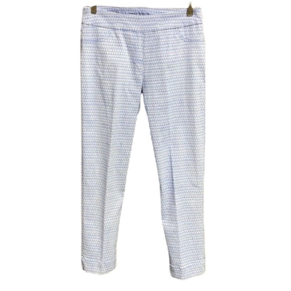 Slimsations by Multiples Blue Print Crop Pants